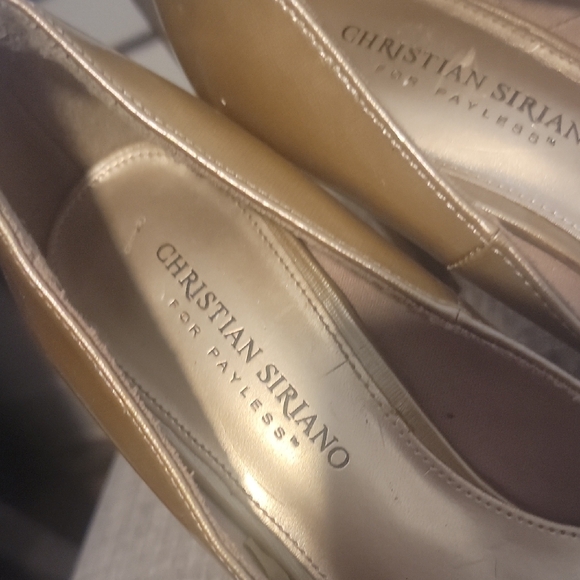 Christian Siriano Gold Heels - Picture 3 of 5